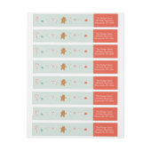 Étiquette de voeux de pain d'épices (Feuille)