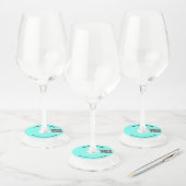 Étiquette de votre code QR ou logo en verre de vin (Lot)