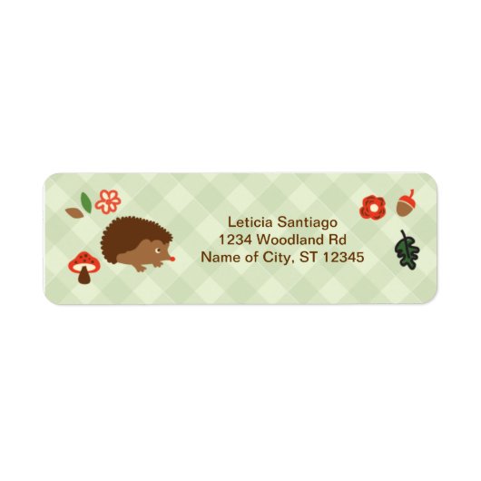 Étiquette de Woodland Hedgehog (Devant)