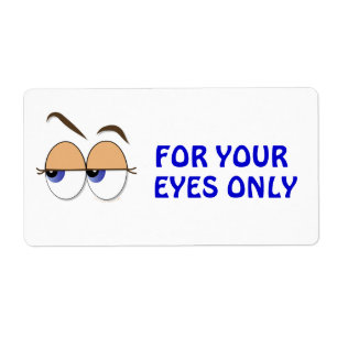 Étiquette De yeux regard méfiant en longueur confidentiel