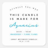 Étiquette de zodiac à bougie moderne (Devant)