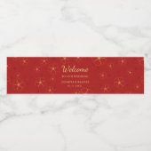 Étiquette d'eau de bienvenue aux fleurs de cerisie (Étiquettes simples)