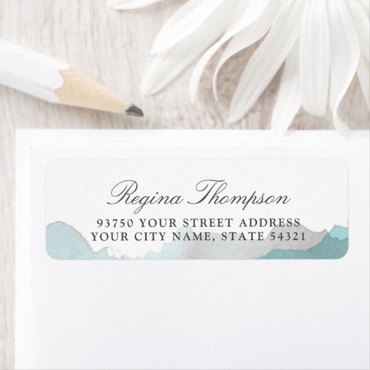 Étiquette Debonair Turquoise (En situation)