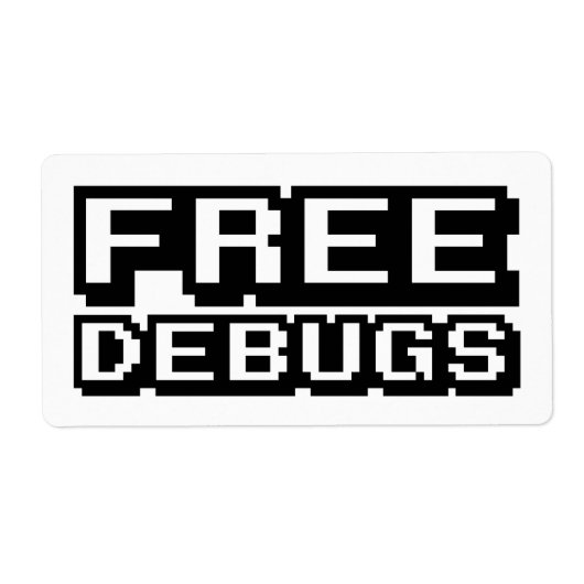 ÉTIQUETTE DEBUGS GRATUITS (Devant)