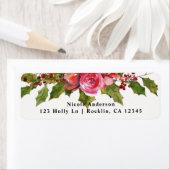 Étiquette Décembre Mariage d'hiver Holly Berry Fête Florale (En situation)