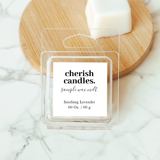 Étiquette d'échantillon de fondant en cire unique