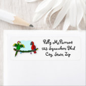 Étiquette Deck the Halls Parrot (En situation)