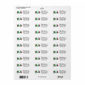 Étiquette Deck the Halls Parrot (Feuille entière)