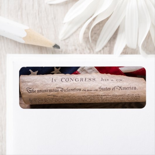 Étiquette Déclaration d'indépendance (En situation)