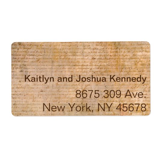 Étiquette Déclaration d'indépendance 📜 Parchmen historique (Devant)