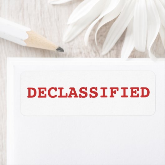 Étiquette déclassifié (En situation)