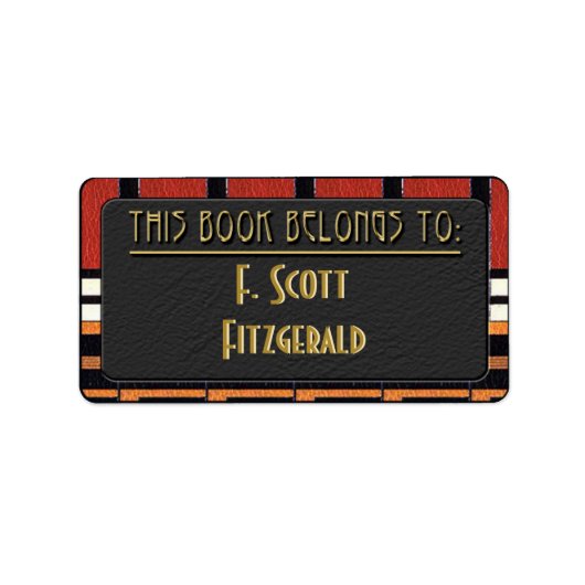 Étiquette Déco en cuir (Plaque personnalisée) (Devant)