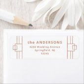 Étiquette Déco moderne | Faux Rose Gold et White (En situation)