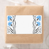 Étiquette Décor croix de Cornflower bleu (En situation)