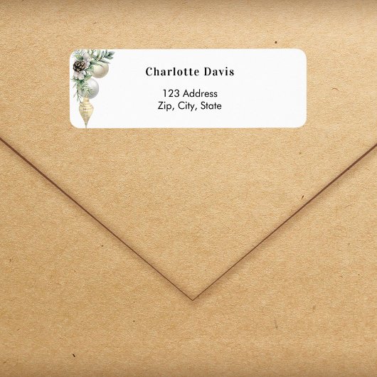 Étiquette Décor de Noël Baubles retour