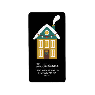 Étiquette Décor de Noël de la maison moderne Personnalisé Ve