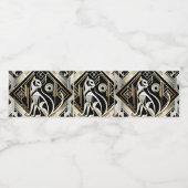 Étiquette décoratif Abstrait bouteille d'eau de ch (Étiquettes simples)