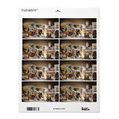 Étiquette Décoration de la crèche pour Noël (Feuille entière)