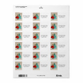 Étiquette Décoration vintage Fille de Noël (Feuille entière)