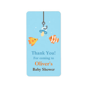 Étiquette Décorations de Baby Shower pour pêche avec appât d