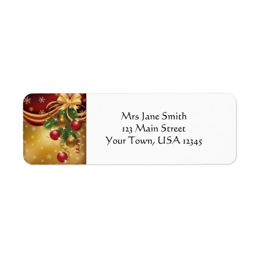 Étiquette Décorations de Noël (Devant)