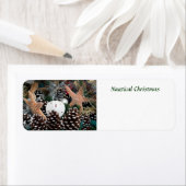 Étiquette Décorations de Noël nautiques (En situation)