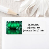 Étiquette Décorations de Noël, Photo verte (En situation)