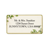 Étiquette Decorative Personalized Address  (Devant)