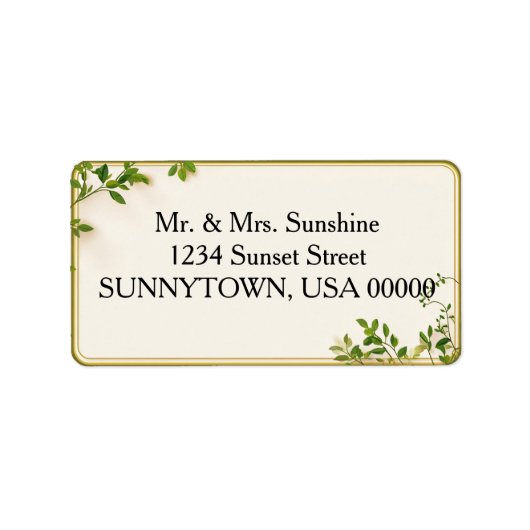 Étiquette Decorative Personalized Address  (Devant)