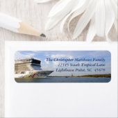 Étiquette Décoré bateau de croisière Bow Personnalisé (En situation)