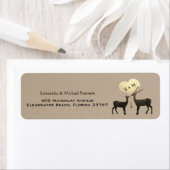 Étiquette Deer Love Woodland Deer Mariage Custom (En situation)
