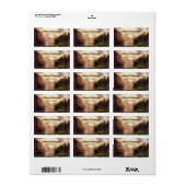 Étiquette Deer Sierra Mountains 1868 Vintage Art Adresse (Feuille entière)