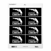 Étiquette Défendre la liberté (Feuille entière)