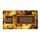 Étiquette Dégradé Abstrait Bokeh (Devant)