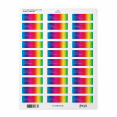Étiquette Dégradé arc-en-ciel (Feuille entière)
