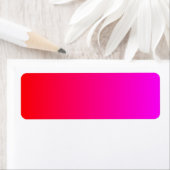 Étiquette Dégradé de Magenta à Rouge (En situation)