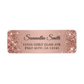 Étiquette Dégradé Rose Gold Pailleté (Devant)