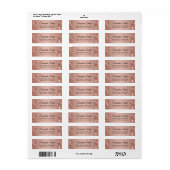Étiquette Dégradé Rose Gold Pailleté (Feuille entière)