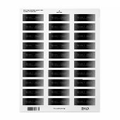 Étiquette Dégrader Grey tendance moderne professionnel éléga (Feuille entière)