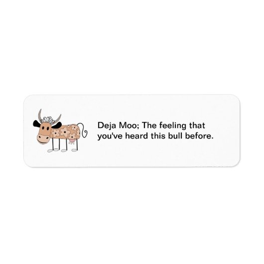 Étiquette Deja Moo (Devant)