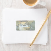 Étiquette Déjeuner de Claude Monet, impressionnisme Vintage (En situation)