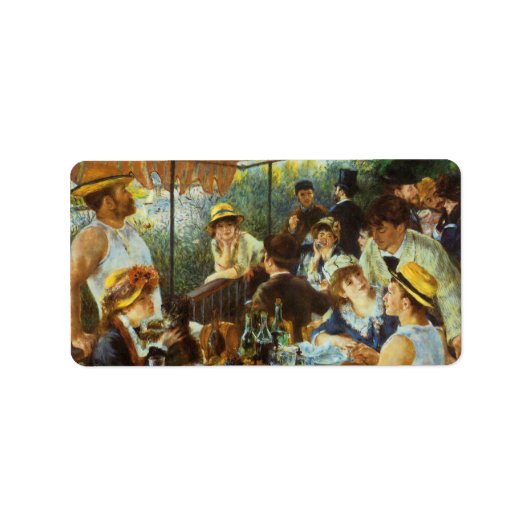 Étiquette Déjeuner de la fête nautique par Pierre Renoir (Devant)