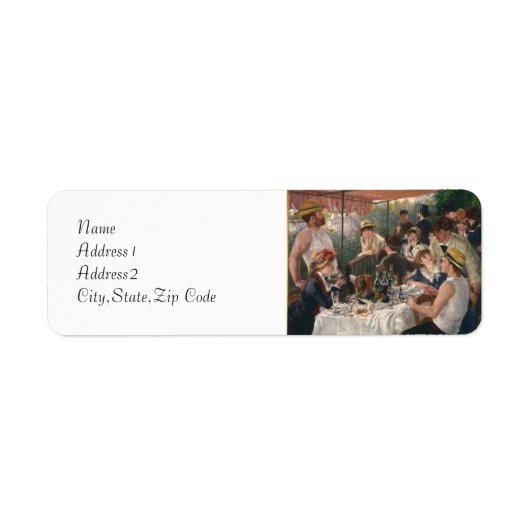 Étiquette Déjeuner de la fête nautique par Renoir (Devant)