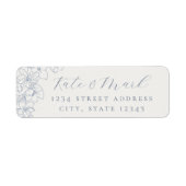 Étiquette Delicate Blue Floral Wedding Return Address Labels (Devant)