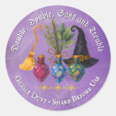 Étiquette d'élixir enchanté – Fête d'Halloween (Devant)