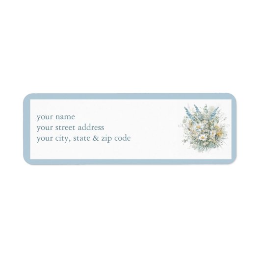 Étiquette Demande de recette pour les marguerites rustiques  (Devant)