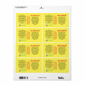 Étiquette d'emballage (Feuille entière)