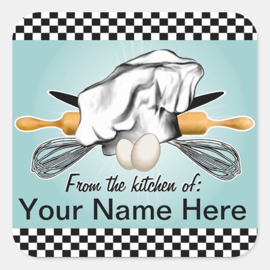 Étiquette d'emballage Baker personnalisé (Devant)