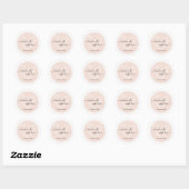 Étiquette d'emballage Boho Custom Merci (Feuille)