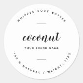 Étiquette d'emballage de beurre de corps blanc (Devant)